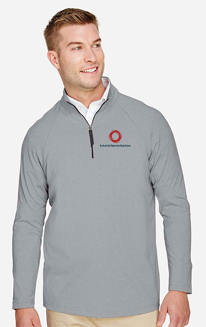 Men's CrownLux Micro-Stripe Quarter-Zip Pullover